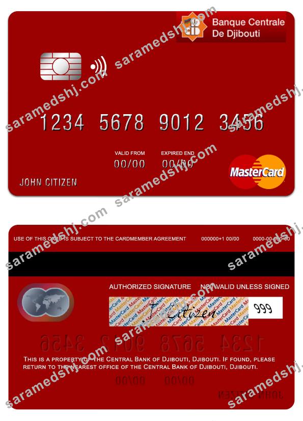 Djibouti Central Bank of Djibouti mastercard